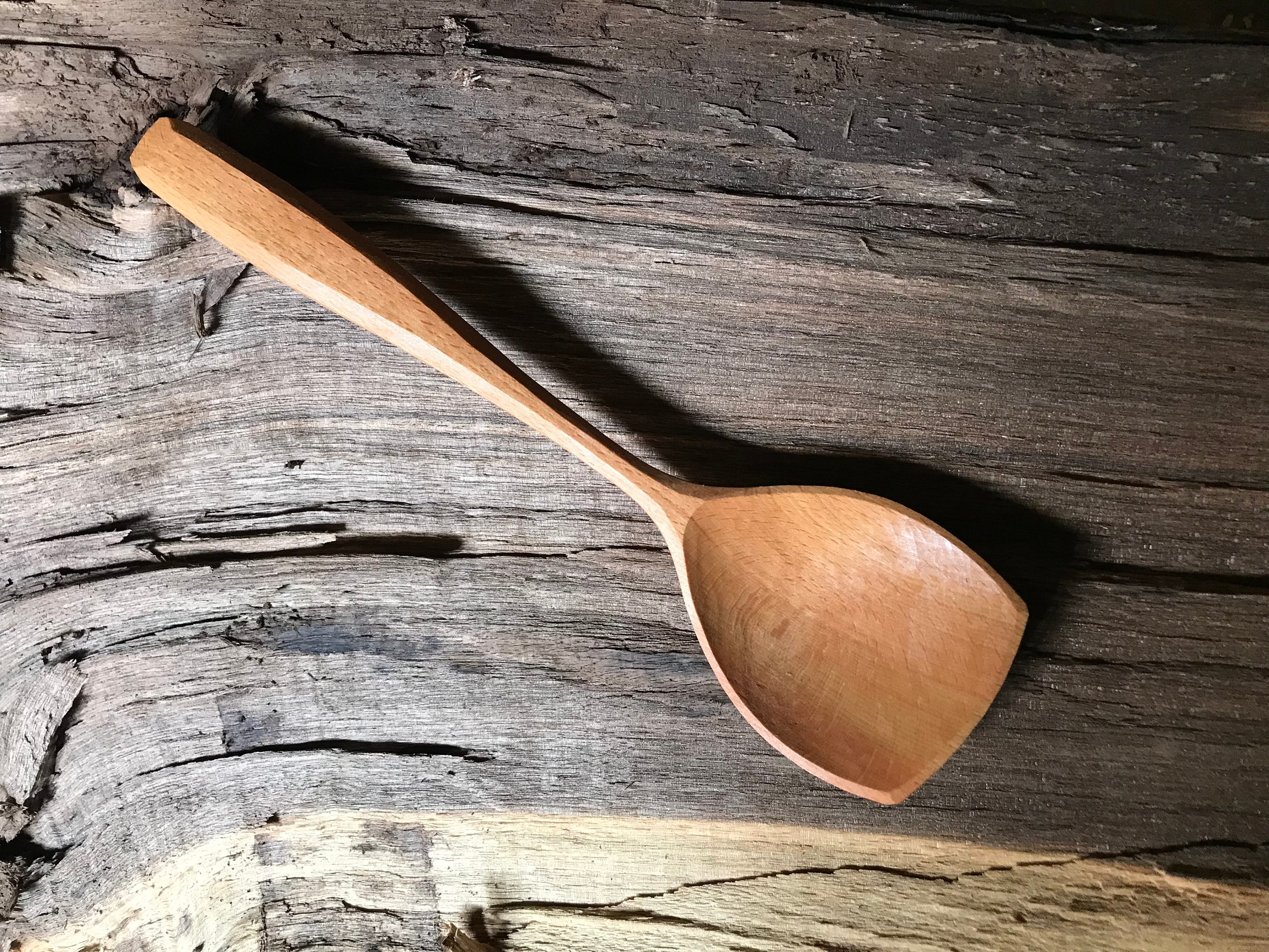 10” wooden ladle, serving ladle, wooden spoon, hand carved wooden spoon