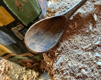 Cooking spoon, eating spoon, 9” camping spoon