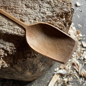 Hand carved sugar maple cooking spoon