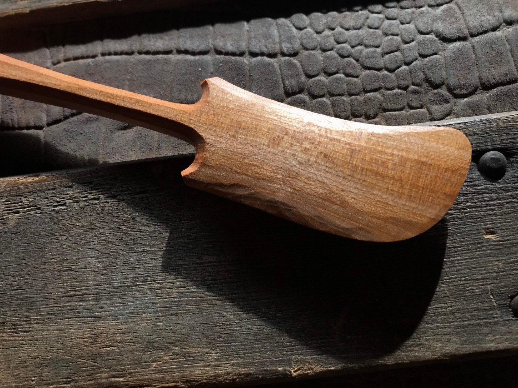 Wooden spatula, spatula, spreader, 10 long, hand carved