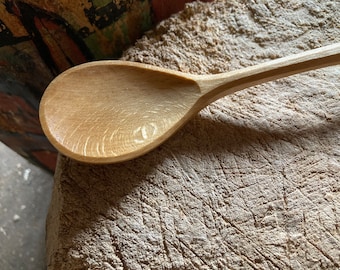 Dinner spoon, 7” wooden eating spoon