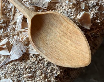 Cooking spoon, eating spoon, 9” camping spoon
