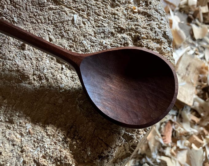 Featured listing image: Hand carved wooden cooking spoon