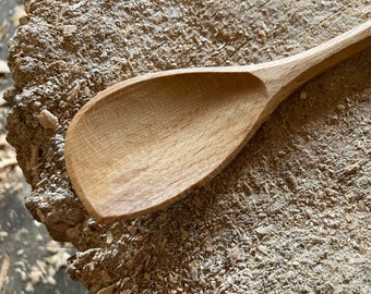 Cooking spoon, left handed, 9”  wooden spoon