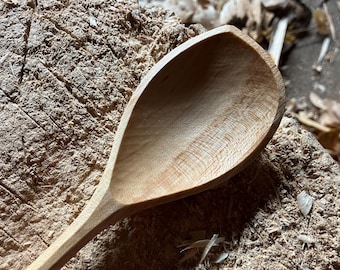 Cooking spoon, left handed, 11” wooden spoon