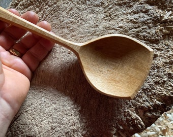 Serving spoon, cooking spoon, 11” wooden spoon