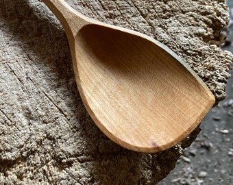 Cooking spoon, left handed, 12”  wooden spoon