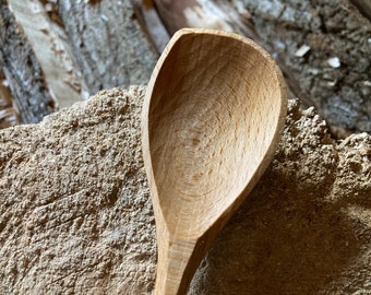 Cooking spoon, left handed, 12”  wooden spoon