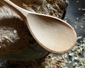 Cooking spoon, 12” wooden spoon