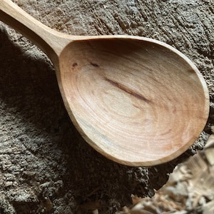 Serving spoon, cooking spoon, 9” wooden spoon