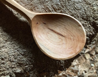 Serving spoon, cooking spoon, 9” wooden spoon