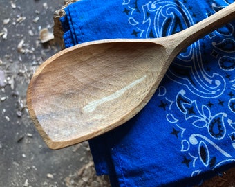 Cooking spoon, left handed, 12”  wooden spoon