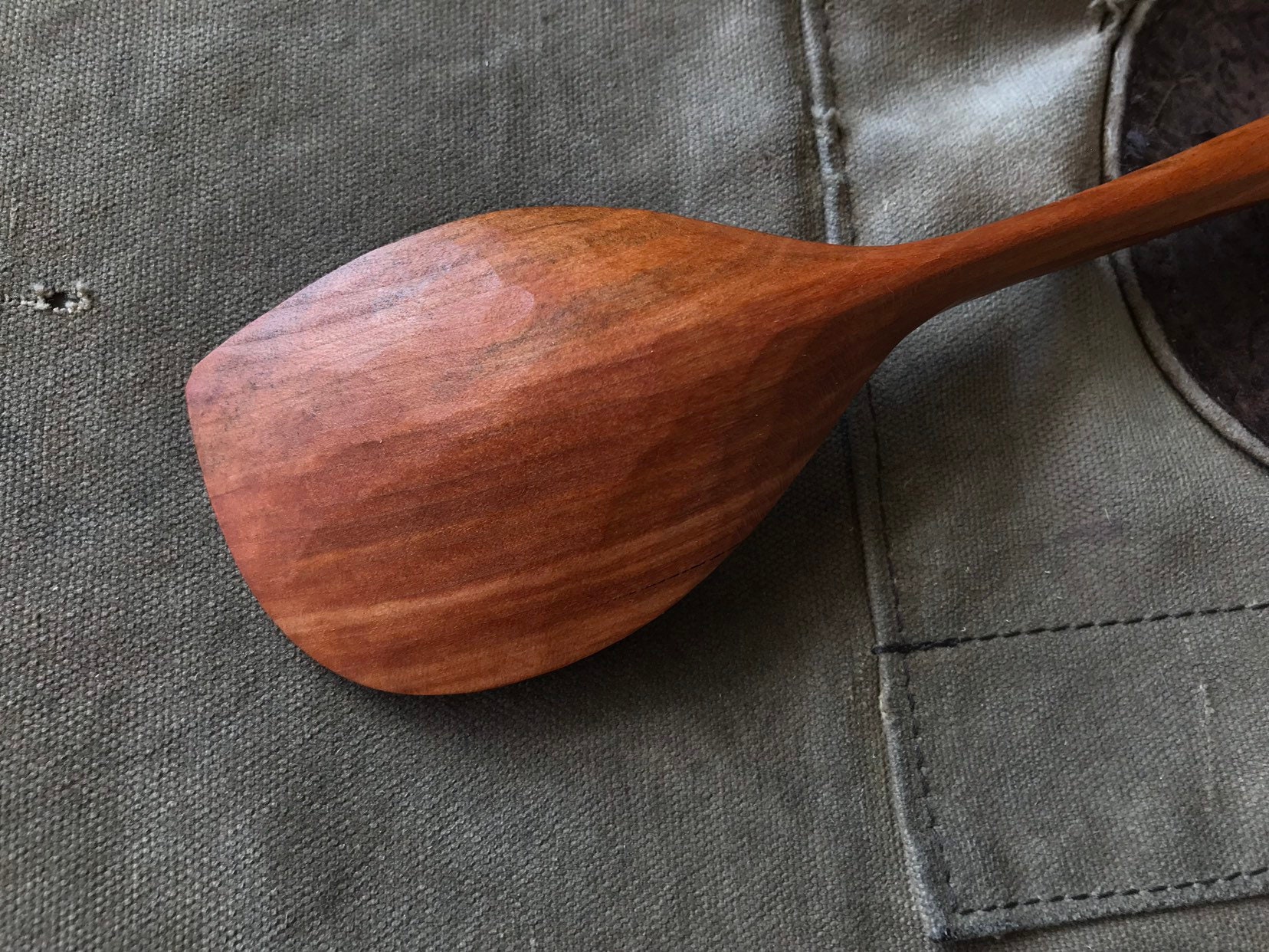 11cooking spoon, serving spoon, left handed, hand carved wooden spoon