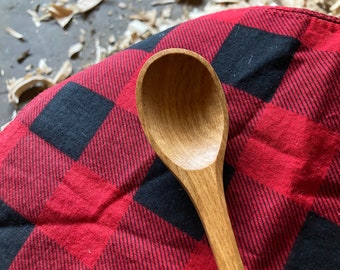 Eating spoon, cooking spoon, serving spoon, 9” wooden spoon