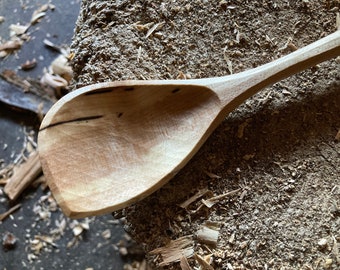 Cooking spoon, left handed, 12” wooden spoon