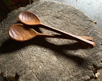 Salad spoons, serving spoons, 8” wooden spoons
