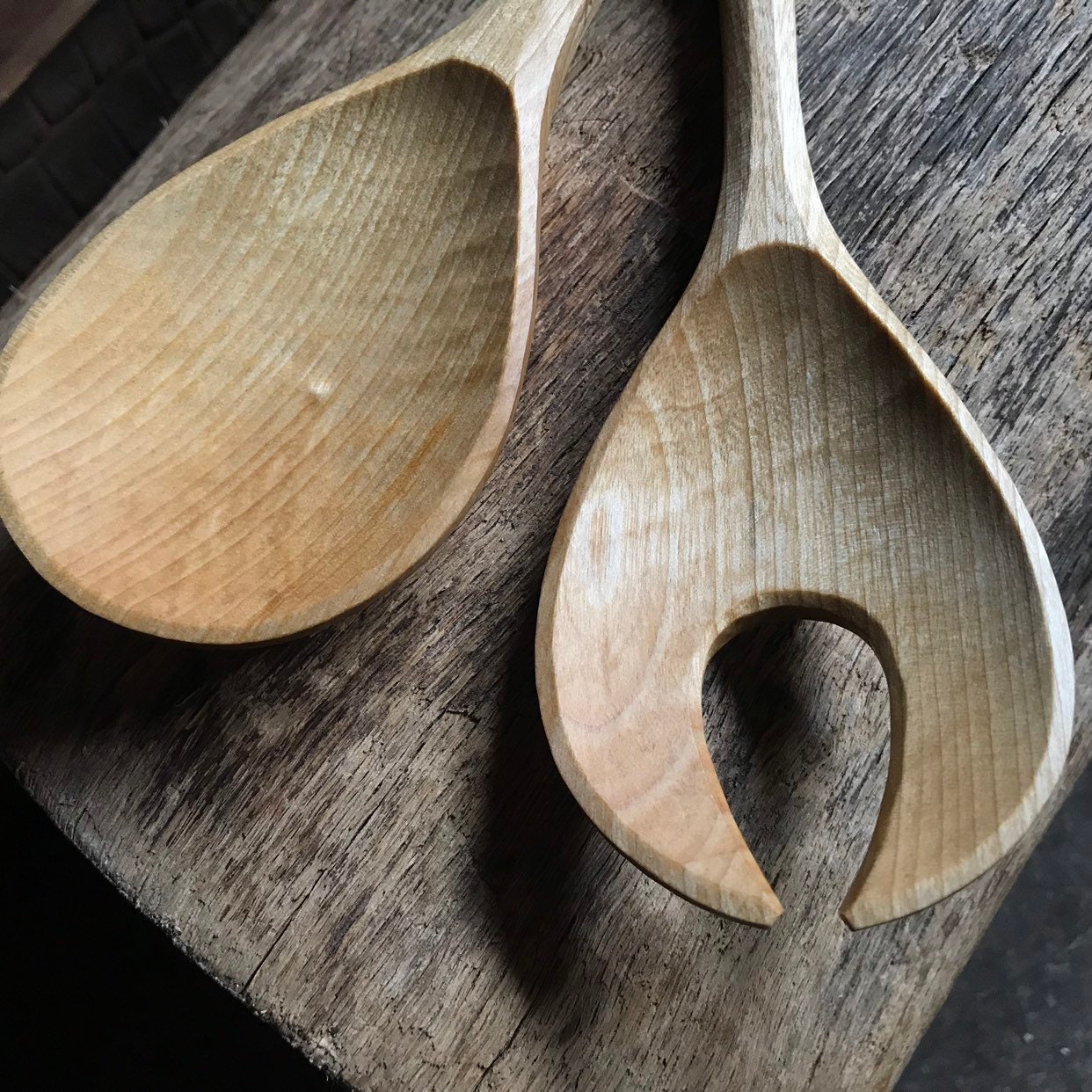 Salad spoons, salad servers, wooden spoons, serving spoons, 10 long