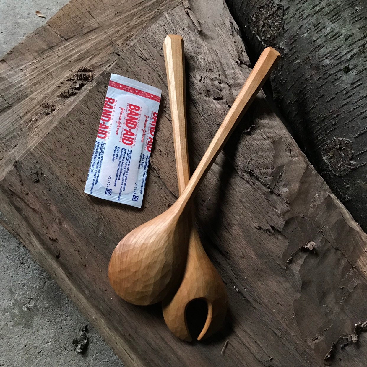 9 salad spoons, serving spoons, cooking spoons