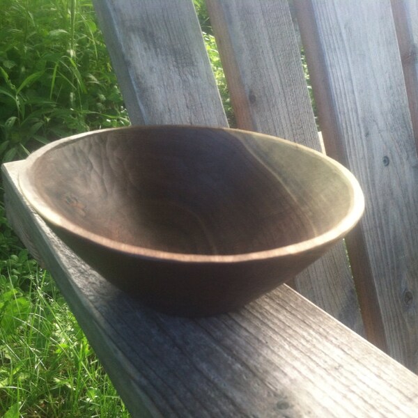 Hand carved wooden bowl