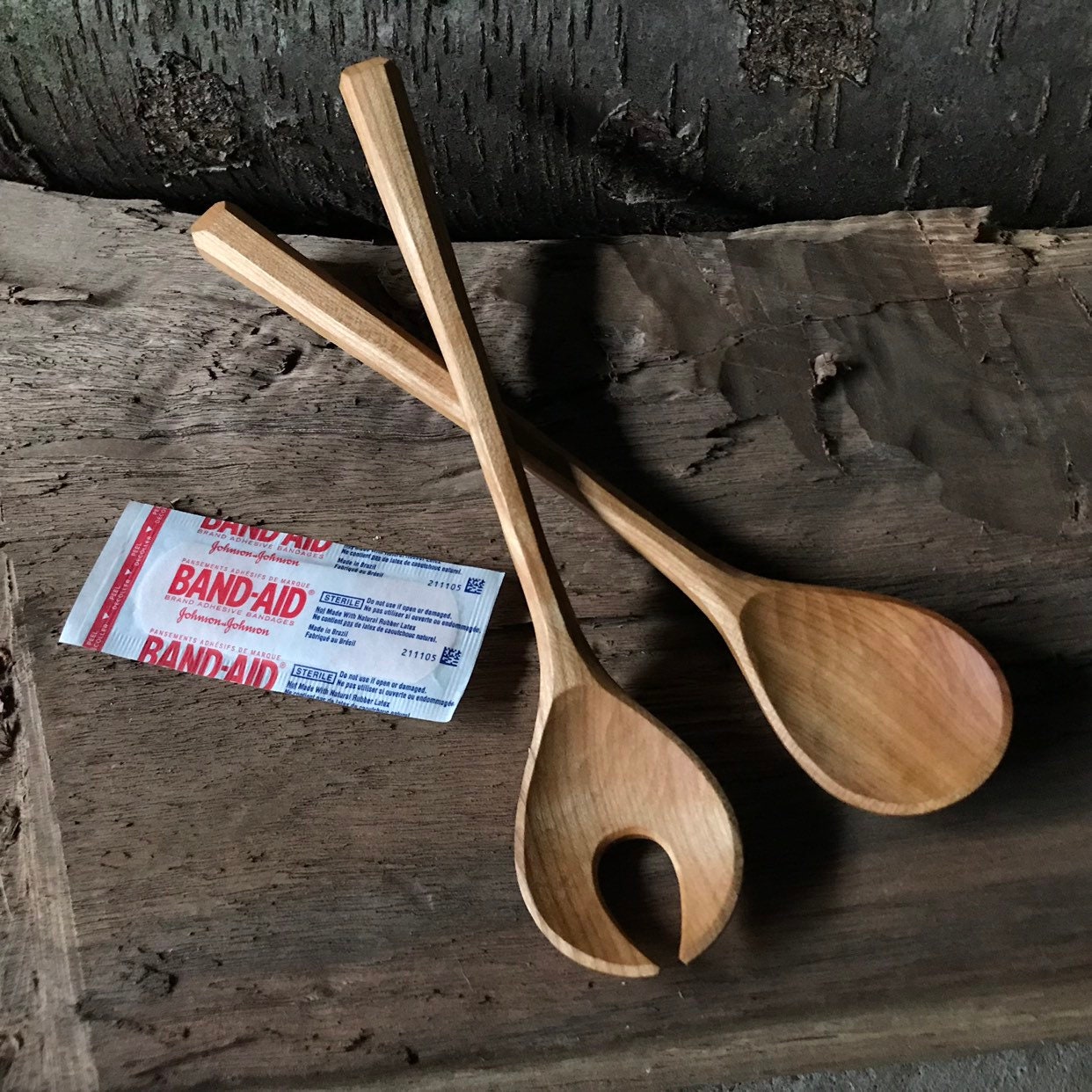 9 salad spoons, serving spoons, cooking spoons