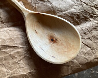 Serving spoon, cooking spoon, 10” wooden spoon