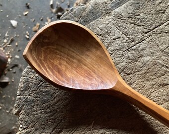 Cooking spoon, 11” left handed wooden spoon