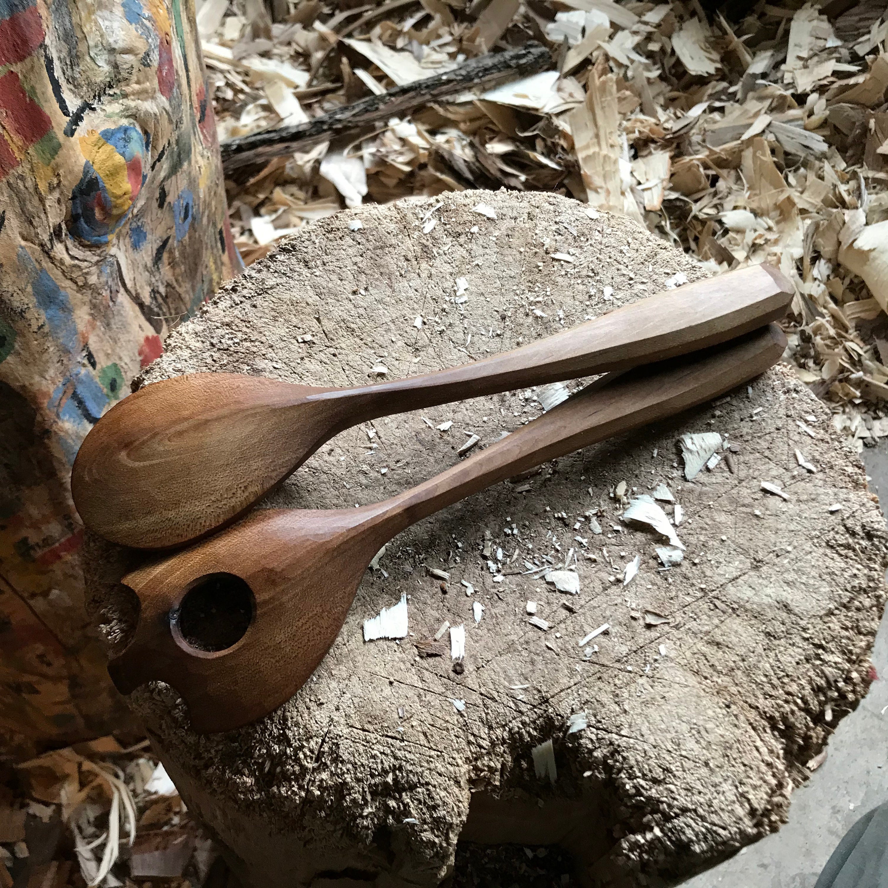 9 salad spoons, serving spoons, cooking spoons