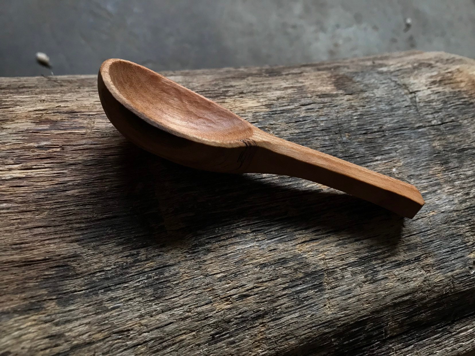 Wooden scoop, 1 tbs scoop, 5 long, hand carved wooden spoon