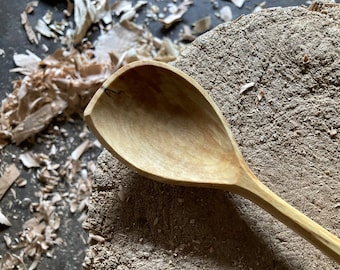 Cooking spoon, left handed, 12” wooden spoon