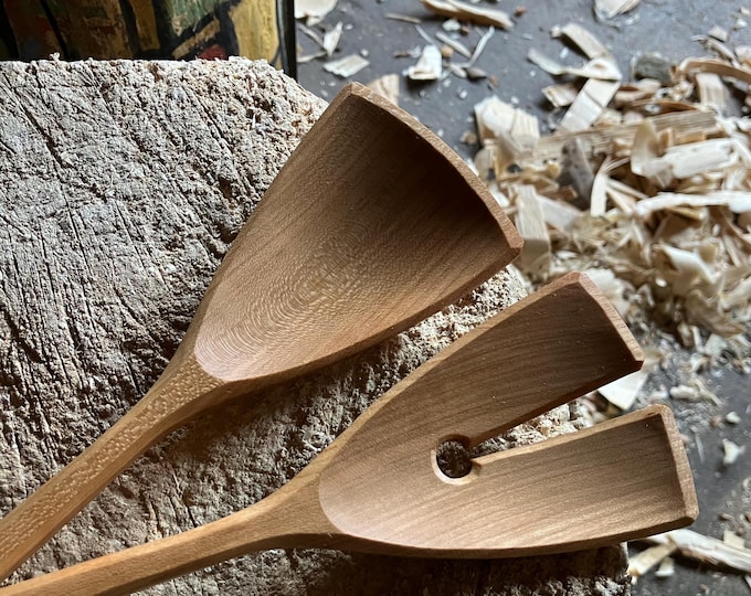 Featured listing image: Salad spoons, serving spoons, 12” cooking spoons