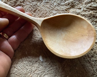 Serving spoon, cooking spoon, 10” wooden spoon