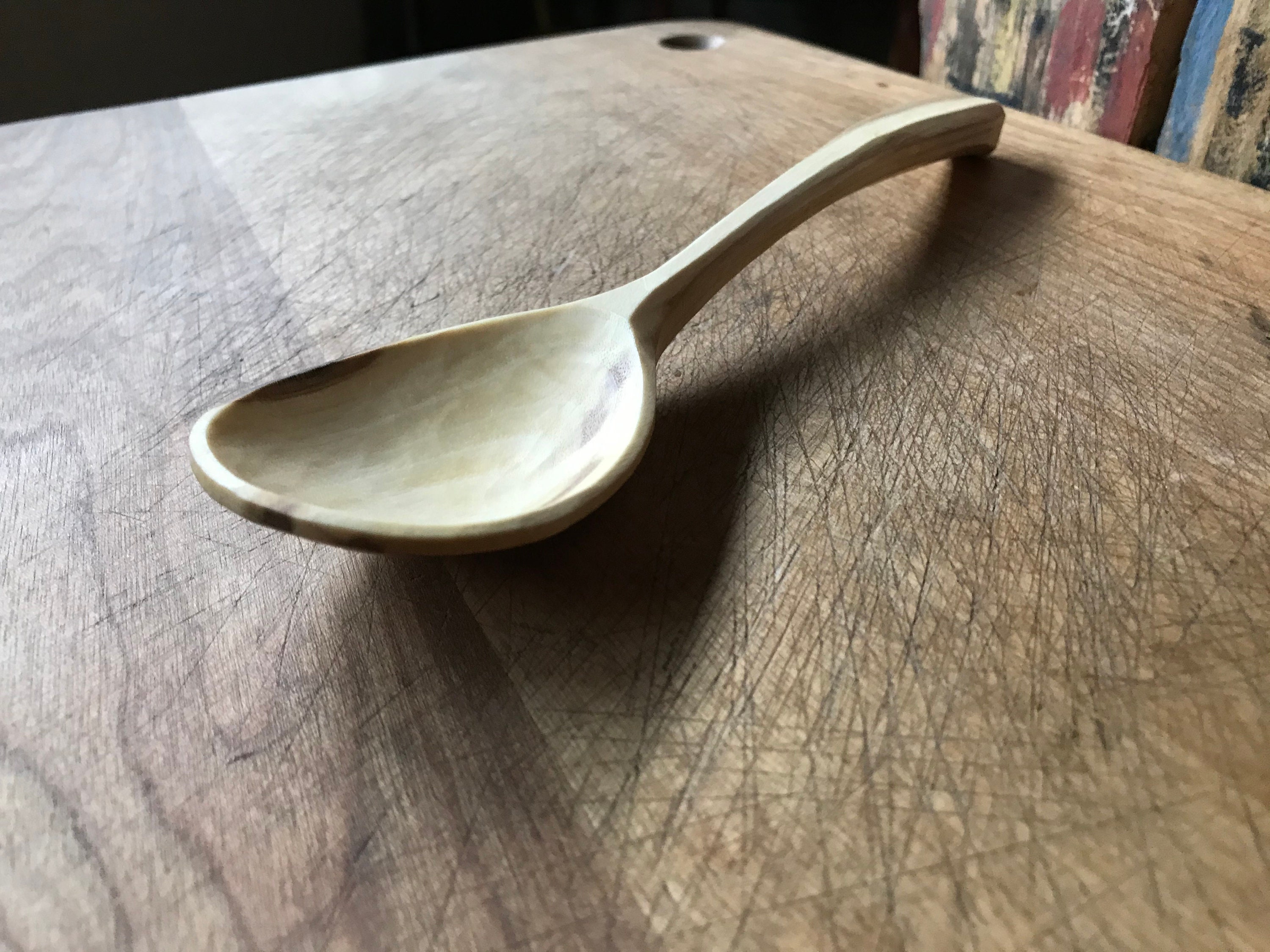 10 serving spoon, ladle, scoop, hand carved by the large apprentice