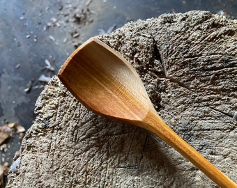 Eating spoon, cooking spoon, 9” all in one spoon, hand carved wooden spoon