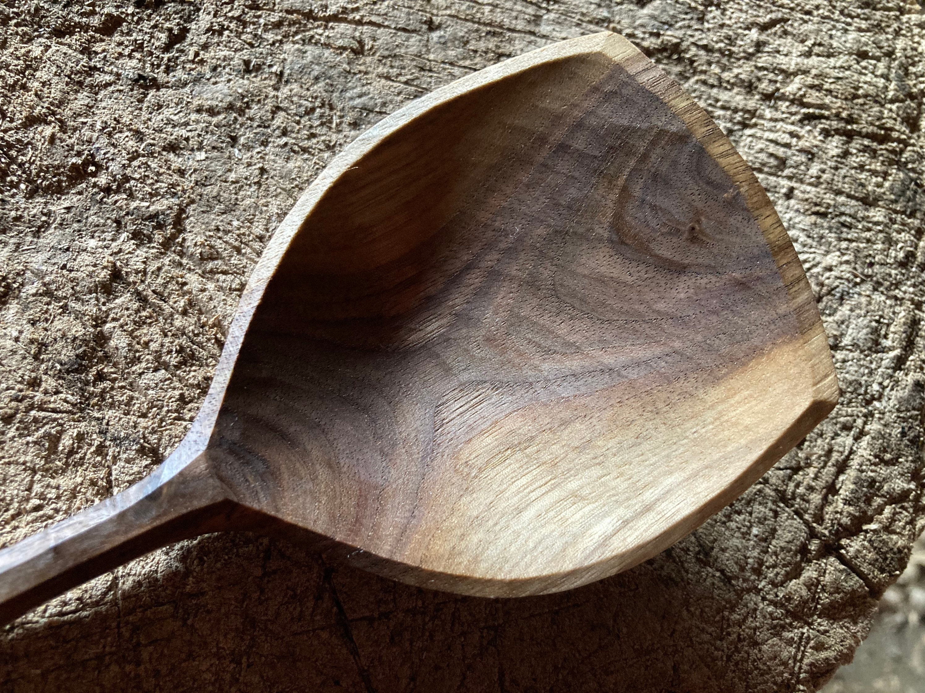 10” wooden ladle, serving ladle, wooden spoon, hand carved wooden spoon