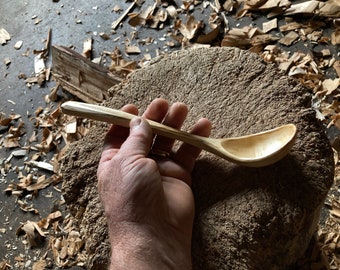 Serving ladle, 9” wooden spoon