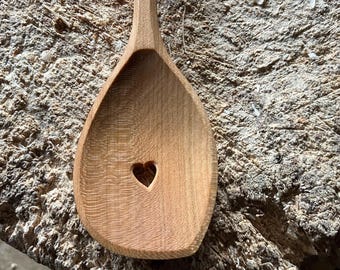 Cooking spoon, left handed, 11” wooden spoon