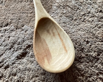 Dinner spoon, 8” wooden eating spoon