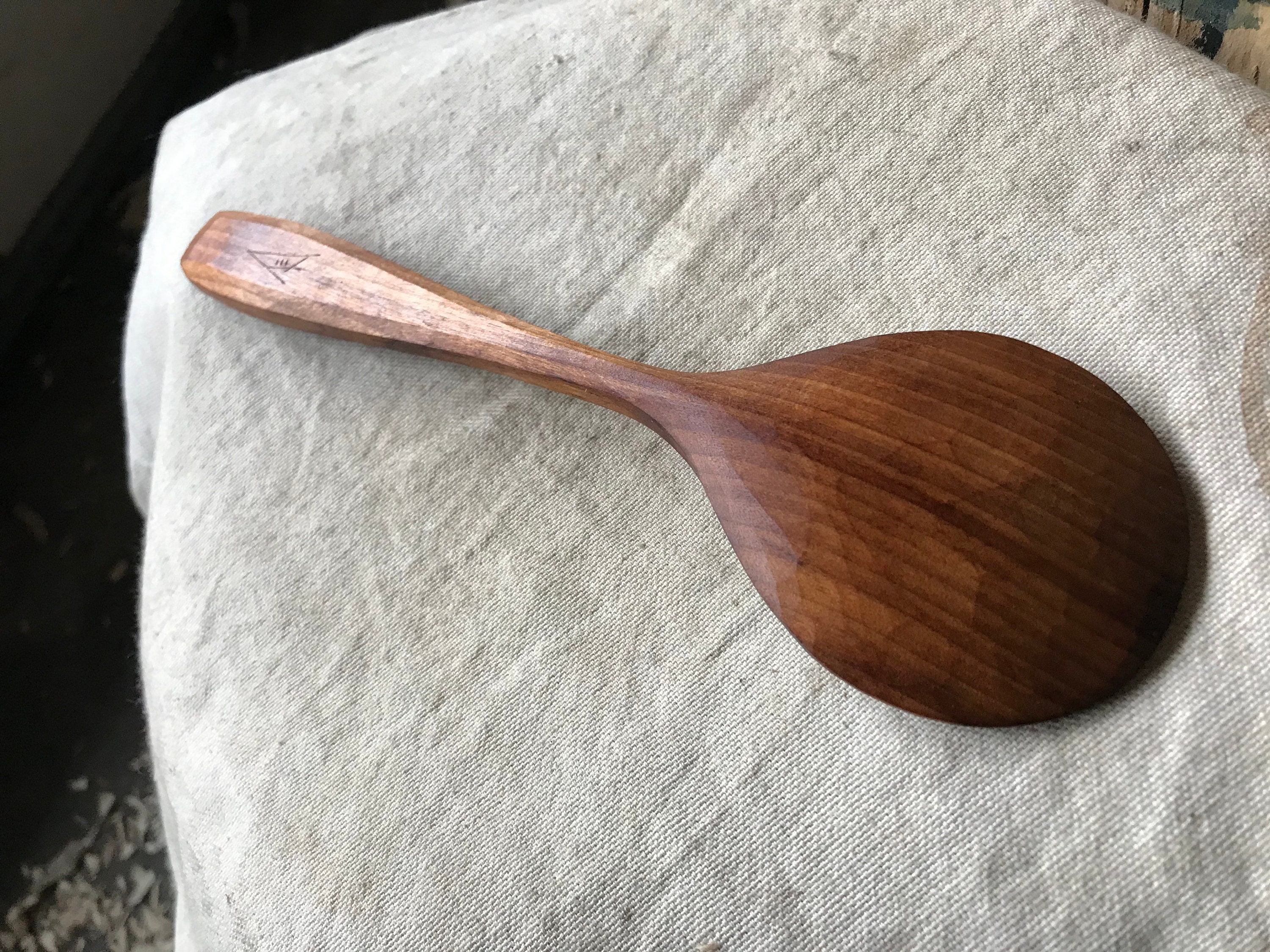 9 rice paddle, cooking spoon, wooden spoon, serving spoon, hand carved