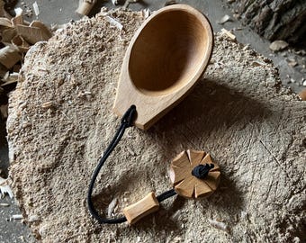 Hand carved wooden drinking cup