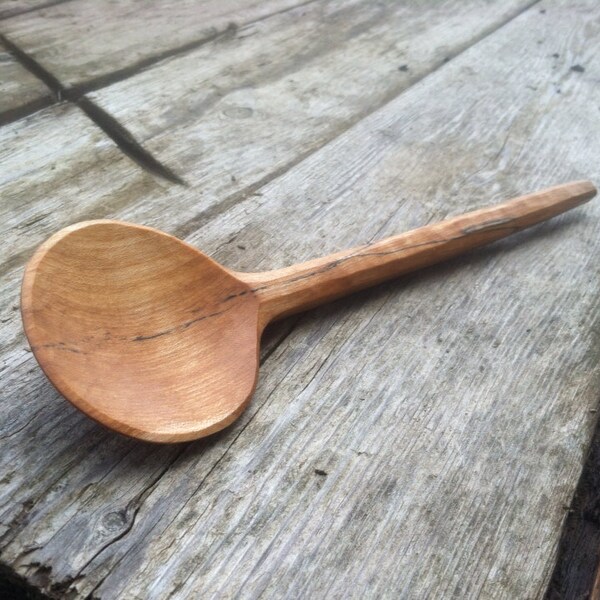 Spalted maple wooden spoon