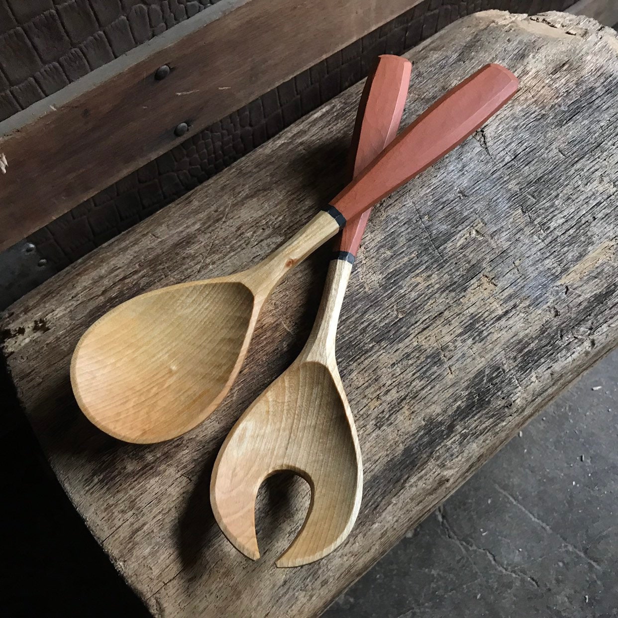 Salad spoons, salad servers, wooden spoons, serving spoons, 10 long