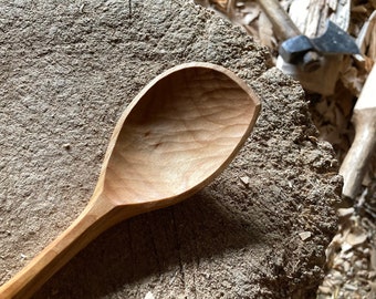 Cooking spoon, right handed, 12” wooden spoon