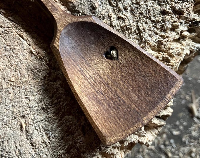 Featured listing image: Hand carved wooden cooking spoon