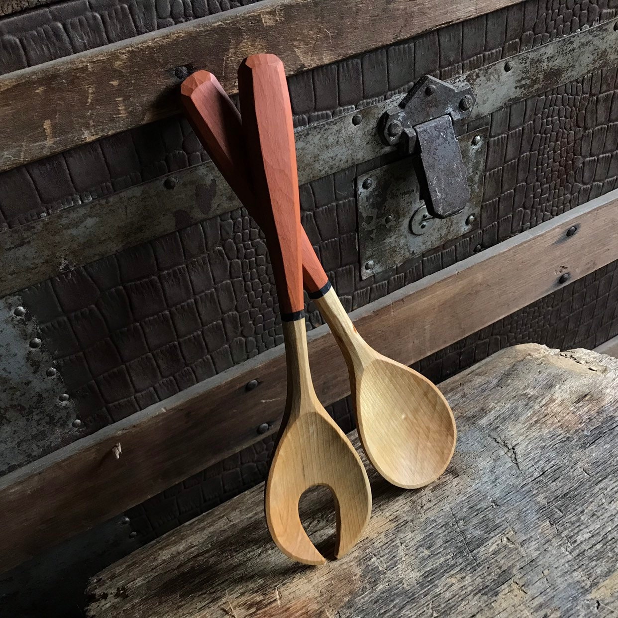 Salad spoons, salad servers, wooden spoons, serving spoons, 10 long