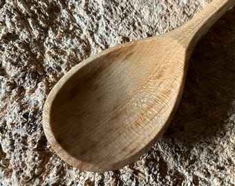 Dinner spoon, 8” wooden eating spoon