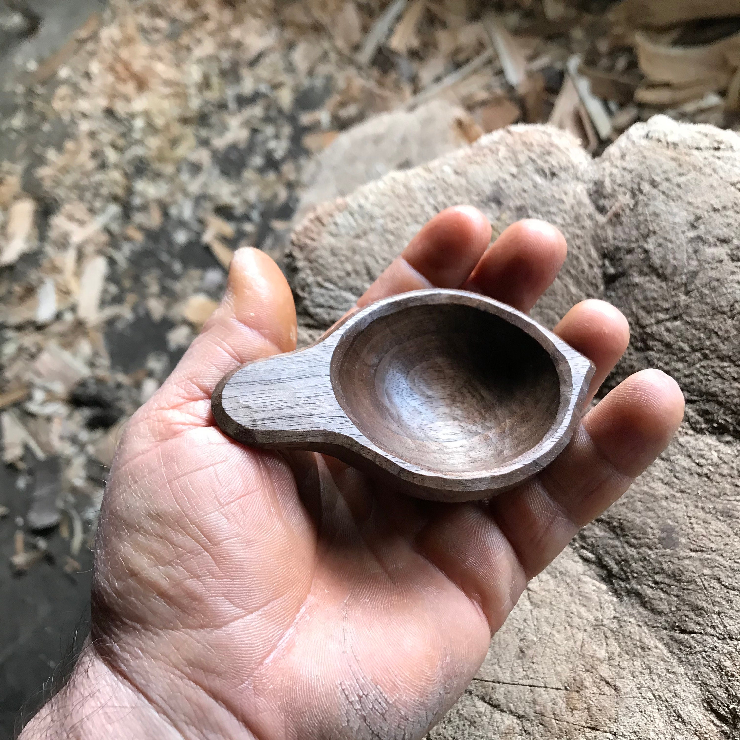 Small bowl, salt cellar, wooden bowl, by the small apprentice