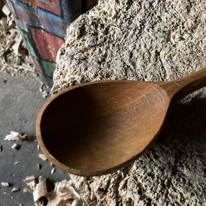 Serving spoon, cooking spoon, 10” wooden spoon