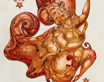 Snapdragon Faerie: Signed Watercolor Print (8x10”)