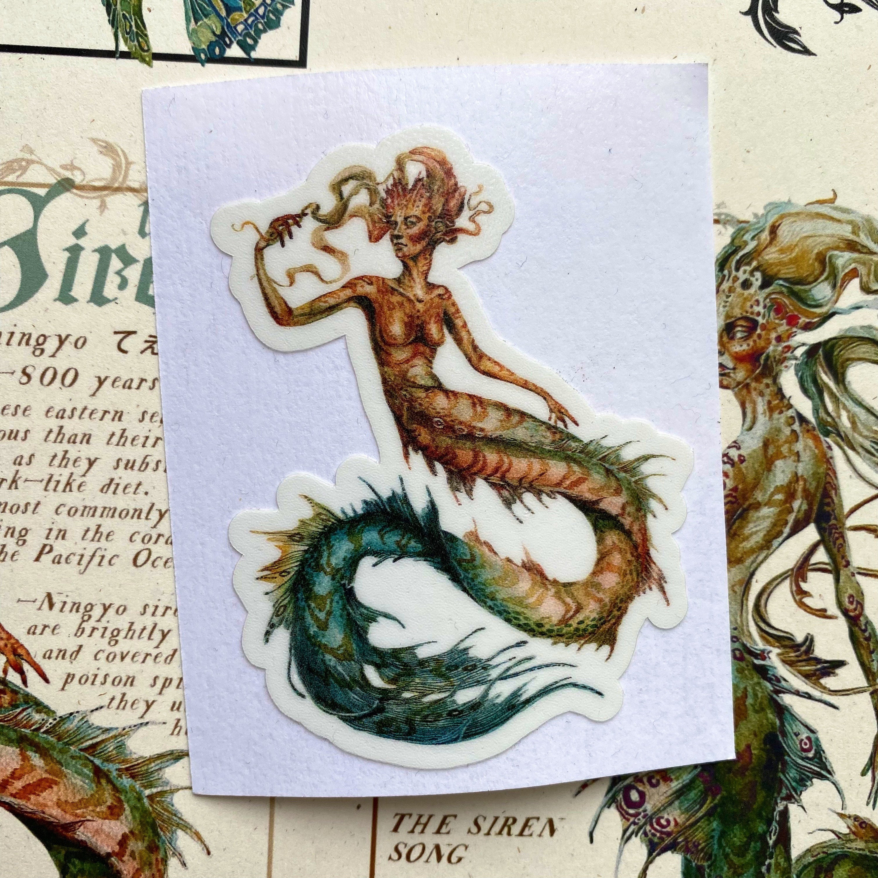 Sirens Sticker Siren Sticker: Water Resistant Mermaid Decal (1.5x2) - Etsy