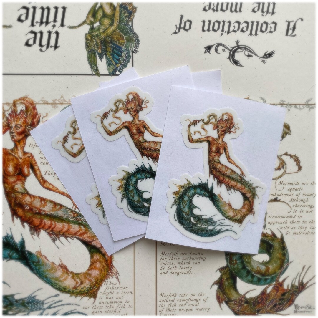 Sirens Sticker Siren Sticker: Water Resistant Mermaid Decal (1.5x2) - Etsy